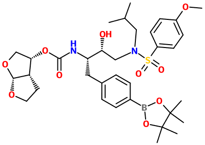 (image for) MC004509 (3R,3aS,6aR)-Hexahydrofuro[2,3-b]furan-3-yl N-[(2S,3R)-3-hydroxy-4-[N-(2-methylpropyl)4-methoxybenzenesulfonamido]-1-[4-(4,4,5,5-tetramethyl-1,3,2-dioxaborolan-2-yl)phenyl]butan-2-yl